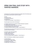 OPMA 3306 FINAL QUIZ STUDY WITH VERIFIED ANSWERS
