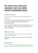 EPIC WILLOW TESTS COMPILATION&NewLine;ASSESSMENT SCRIPT 2026 VERIFIED&NewLine;ANSWERS COMPREHENSIVE REVIEW&NewLine;