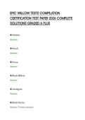 EPIC WILLOW TESTS COMPILATION&NewLine;CERTIFICATION TEST PAPER 2026 COMPLETE&NewLine;SOLUTIONS GRADED A PLUS