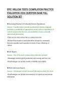 EPIC WILLOW TESTS COMPILATION PRACTICE &NewLine;EVALUATION 2026 QUESTION BANK FULL &NewLine;SOLUTION SET &NewLine;