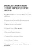 EPIDEMIOLOGY MIDTERM NR503 2026&NewLine;COMPLETE QUESTIONS AND ANSWERS&NewLine;GRADED A&plus;