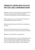 EPIDEMIOLOGY MIDTERM NR503 2026 EXAM&NewLine;PREP STUDY GUIDE COMPREHENSIVE REVIEW