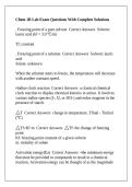 Chem 1B Lab Exam Questions With Complete Solutions