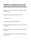 EPIDEMIOLOGY MIDTERM NR503 2026 TEST&NewLine;PAPER SOLVED QUESTIONS AND SOLUTIONS&NewLine;