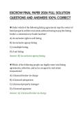 ESCROW FINAL PAPER 2026 FULL SOLUTION&NewLine;QUESTIONS AND ANSWERS 100&percnt; CORRECT