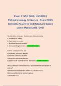 Exam 2&colon; NSG 3280 &sol; NSG3280 &vert;Pathophysiology for Nurses I Exam&vert; 100&percnt; Correctly Answered and Rated A&plus;&vert; Galen &vert; Latest Update 2026 &sol; 2027