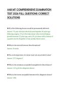 AAB MT COMPREHENSIVE EXAMINATION&NewLine;TEST 2026 FULL QUESTIONS CORRECT&NewLine;SOLUTIONS&NewLine;