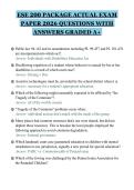 ESE 200 PACKAGE ACTUAL EXAM&NewLine;PAPER 2026 QUESTIONS WITH&NewLine;ANSWERS GRADED A&plus;&NewLine;