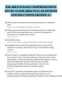 ESE 200 PACKAGE COMPREHENSIVE&NewLine;STUDY GUIDE 2026 FULL QUESTIONS&NewLine;AND SOLUTIONS GRADED A&plus;&NewLine;
