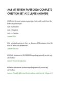 AAB MT REVIEW PAPER 2026 COMPLETE&NewLine;QUESTION SET ACCURATE ANSWERS&NewLine;
