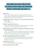 ESE 200 PACKAGE PRACTICE&NewLine;EXAMINATION 2026 QUESTIONS&NewLine;WITH ANSWERS GRADED A&plus;&NewLine;