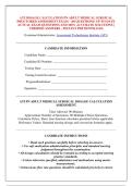 ATI DOSAGE CALCULATION PN ADULT MEDICAL SURGICAL &NewLine;PROCTORED ASSESSMENT EXAM - &lpar;60 QUESTIONS&rpar; UP-TO-DATE &NewLine;ACTUAL EXAM QUESTIONS AND 100&percnt; ACCURATE SOLUTIONS &vert; &NewLine;VERIFIED ANSWERS - INSTANT PDF DOWNLOAD 