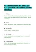 ESL COMPREHENSIVE TEST SCRIPT 2026&NewLine;FULL QUESTIONS AND CORRECT ANSWERS&NewLine;GRADED A&plus;