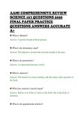 AAMI COMPREHENSIVE REVIEW&NewLine;SCIENCE 167 QUESTIONS 2026&NewLine;FINAL PAPER PRACTICE&NewLine;QUESTIONS ANSWERS ACCURATE&NewLine;A&plus;&NewLine;