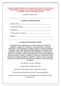 IAHSS CERTIFICATION EXAM - &lpar;100&rpar; UP-TO-DATE ACTUAL EXAM &NewLine;QUESTIONS AND 100&percnt; ACCURATE SOLUTIONS &vert; VERIFIED &NewLine;ANSWERS - INSTANT PDF DOWNLOAD