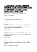 AAMI COMPREHENSIVE REVIEW&NewLine;SCIENCE 167 QUESTIONS 2026 TEST&NewLine;BANK COMPLETE QUESTIONS&NewLine;SOLUTIONS GRADED A&plus;&NewLine;