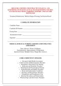 MED SURG CERTIFICATION PRACTICE EXAM V4 - &lpar;150 &NewLine;QUESTIONS&rpar; UP-TO-DATE ACTUAL EXAM QUESTIONS AND 100&percnt; &NewLine;ACCURATE SOLUTIONS &vert; VERIFIED ANSWERS - INSTANT PDF &NewLine;DOWNLOAD 
