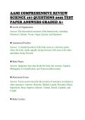 AAMI COMPREHENSIVE REVIEW&NewLine;SCIENCE 167 QUESTIONS 2026 TEST&NewLine;PAPER ANSWERS GRADED A&plus;&NewLine;