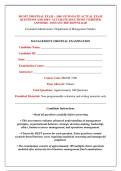 MGMT 3300 FINAL EXAM - &lpar;100&rpar; UP-TO-DATE ACTUAL EXAM &NewLine;QUESTIONS AND 100&percnt; ACCURATE SOLUTIONS &vert; VERIFIED &NewLine;ANSWERS - INSTANT PDF DOWNLOAD 