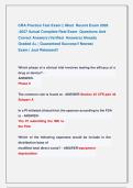 CRA Practice Test Exam &vert;&vert; Most  Recent Exam 2026 -2027 Actual Complete Real Exam  Questions And Correct Answers &lpar;Verified  Answers&rpar; Already Graded A&plus; &vert; Guaranteed Success&excl;&excl; Newest                             &NewLine;Exam &vert; Just Released&excl;&excl;