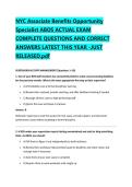 NYC Associate Benefits Opportunity Specialist ABOS ACTUAL EXAM COMPLETE QUESTIONS AND CORRECT ANSWERS LATEST THIS YEAR -JUST RELEASED&period;pdf