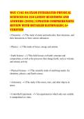 WGU C165 OA EXAM Integrated Physical&NewLine;Sciences OA 250 Latest Questions and&NewLine;Answers &lpar;2026&rpar; &vert; Updated Comprehensive&NewLine;Review with Detailed Rationales &vert; A&plus;&NewLine;Verified