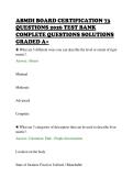 ABMDI BOARD CERTIFICATION 73&NewLine;QUESTIONS 2026 TEST BANK&NewLine;COMPLETE QUESTIONS SOLUTIONS&NewLine;GRADED A&plus;&NewLine;