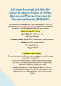 LPI Linux Essentials 010-160 &vert; 80&plus; Expert Strategies&comma; Review of 129 Key Quizzes&comma; and Practice Questions for Guaranteed Success &lpar;2026&sol;2027&rpar;&NewLine;