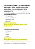 Pharmacology Flashcards Exam Questions with Correct Answers