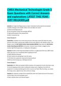 CWEA Mechanical Technologist Grade 3 Exam Questions with Correct Answers and explanations LATEST THIS YEAR -JUST RELEASED&period;pdf
