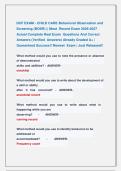 DCF EXAM - CHILD CARE Behavioral Observation and  &NewLine;Screening &lpar;BOSR&rpar; &vert;&vert; Most  Recent Exam 2026-2027 &NewLine;Actual Complete Real Exam  Questions And Correct &NewLine;Answers &lpar;Verified  Answers&rpar; Already Graded A&plus; &vert; &NewLine;Guaranteed Success&excl;&excl; Newest  Exam &vert; Just Released&excl;&excl;