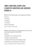 ABRET CNIM FINAL SCRIPT 2026&NewLine;COMPLETE QUESTIONS AND ANSWERS&NewLine;PASSED A&plus;&NewLine;