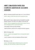 ABRET CNIM REVIEW PAPER 2026&NewLine;COMPLETE QUESTION SET ACCURATE&NewLine;ANSWERS