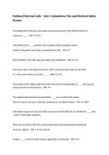 National Electrical Code &ndash; Unit 1 Competency Test and Electrical Safety Review