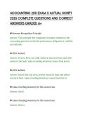 ACCOUNTING 200 EXAM 5 ACTUAL SCRIPT&NewLine;2026 COMPLETE QUESTIONS AND CORRECT&NewLine;ANSWERS GRADED A&plus;