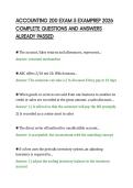 ACCOUNTING 200 EXAM 5 EXAMPREP 2026&NewLine;COMPLETE QUESTIONS AND ANSWERS&NewLine;ALREADY PASSED&NewLine;