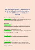 NSG 3280 &sol; NSG3280 Exam 1&vert; Pathophysiology for Nurses I &vert; Questions and Verified Answers &vert; Grade A &vert; 100&percnt; Correct &ndash; Galen &vert; Latest 2026&sol;2027