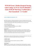 NUR 265 Exam 1 Medical Surgical Nursing Galen College ACTUAL EXAM 2026&sol;2027 &vert; Galen NUR 265 Med Surg &vert; Verified Q&A &vert; Pass Guaranteed - A&plus; Graded