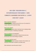 NSG 3280 &sol; NSG3280 EXAM 1&vert; PATHOPHYSIOLOGY FOR NURSES I &vert; 100&percnt; CORRECTLY ANSWERED AND RATED A&plus; &vert; LATEST 2026&sol;2027 &vert; GALEN