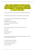 NSC CPR Certification &ndash; Study Guide &ndash; 2025&ndash;2026 &ndash; Basic Life Support&comma; Emergency Response&comma; and Cardiopulmonary Resuscitation Skills Review Material