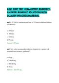 ACLS POST TEST 1 EXAM PREP QUESTIONS&NewLine;ANSWERS BUNDLED SOLUTIONS HIGH&NewLine;QUALITY PRACTICE MATERIAL