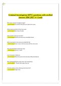 Criminal Investigation MPTC Questions with Verified Answers 2026&sol;2027 A&plus; Grade Complete Law Enforcement Study Guide