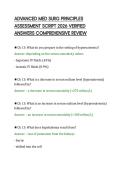 ADVANCED MED SURG PRINCIPLES&NewLine;ASSESSMENT SCRIPT 2026 VERIFIED&NewLine;ANSWERS COMPREHENSIVE REVIEW&NewLine;