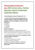 Pathophysiology Comprehensive Exam 100&percnt; Correct&period; Exam &ndash; Practice Questions&comma; Answers & Rationales &lpar;2026&sol;2027 Edition&rpar;