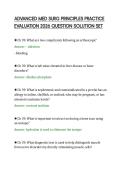 ADVANCED MED SURG PRINCIPLES PRACTICE&NewLine;EVALUATION 2026 QUESTION SOLUTION SET&NewLine;