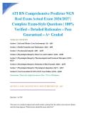 ATI RN Comprehensive Predictor NGN Real Exam Actual Exam 2026&sol;2027 &vert; Complete Exam-Style Questions &vert; 100&percnt; Verified &ndash; Detailed Rationales &ndash; Pass Guaranteed &ndash; A&plus; Graded