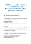 ATI PN Fundamental Exam ACTUAL EXAM 2026&sol;2027 &vert; ATI PN Fundamentals &vert; Verified Q&A &vert; Pass Guaranteed - A&plus; Graded