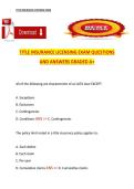 Title Insurance Licensing Exam Questions and Answers &ndash; Complete Study Guide for Title Insurance Certification Exam Preparation &lpar;A&plus; Review Material&rpar;