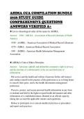 AHIMA CCA COMPILATION BUNDLE&NewLine;2026 STUDY GUIDE&NewLine;COMPREHENSIVE QUESTIONS&NewLine;ANSWERS VERIFIED A&plus;&NewLine;