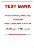 Test bank For Principles of Anatomy and Physiology 14th Edition &lpar; Gerard J&period; Tortora&semi; Bryan H&period; Derrickson&rpar; &vert; Chapters 1&ndash;29 &vert; Instant PDF Download